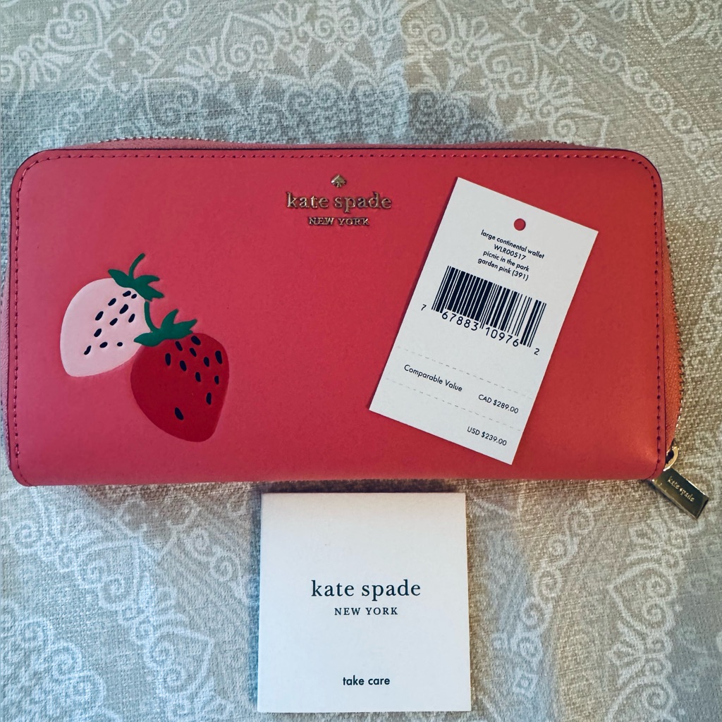 Kate Spade Strawberry Garden Pink Wallet